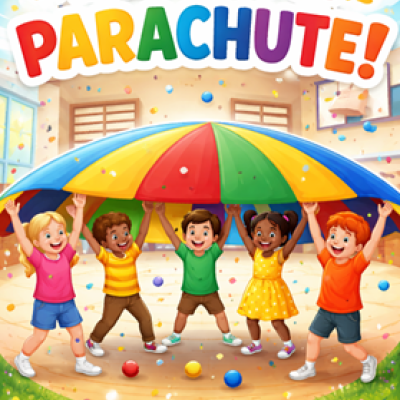 Kom onder de parachute!