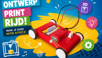 Ontwerp, Print en Rijd. Maak je eigen motor autootje!
